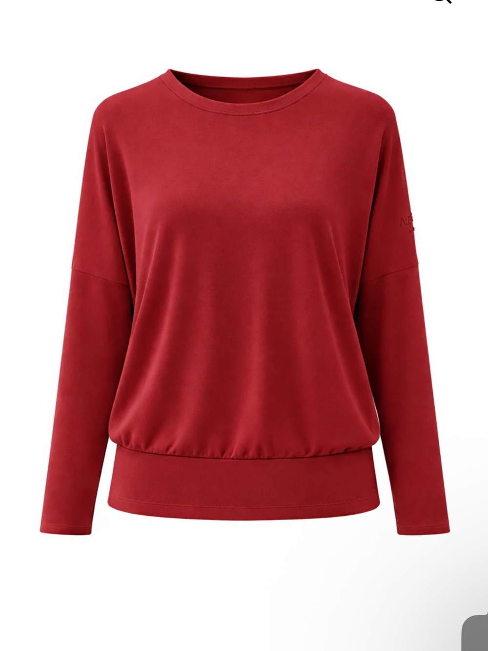 Aleeza Paris Relaxed Fit Top Long-Sleeve Top in Red NWT XS